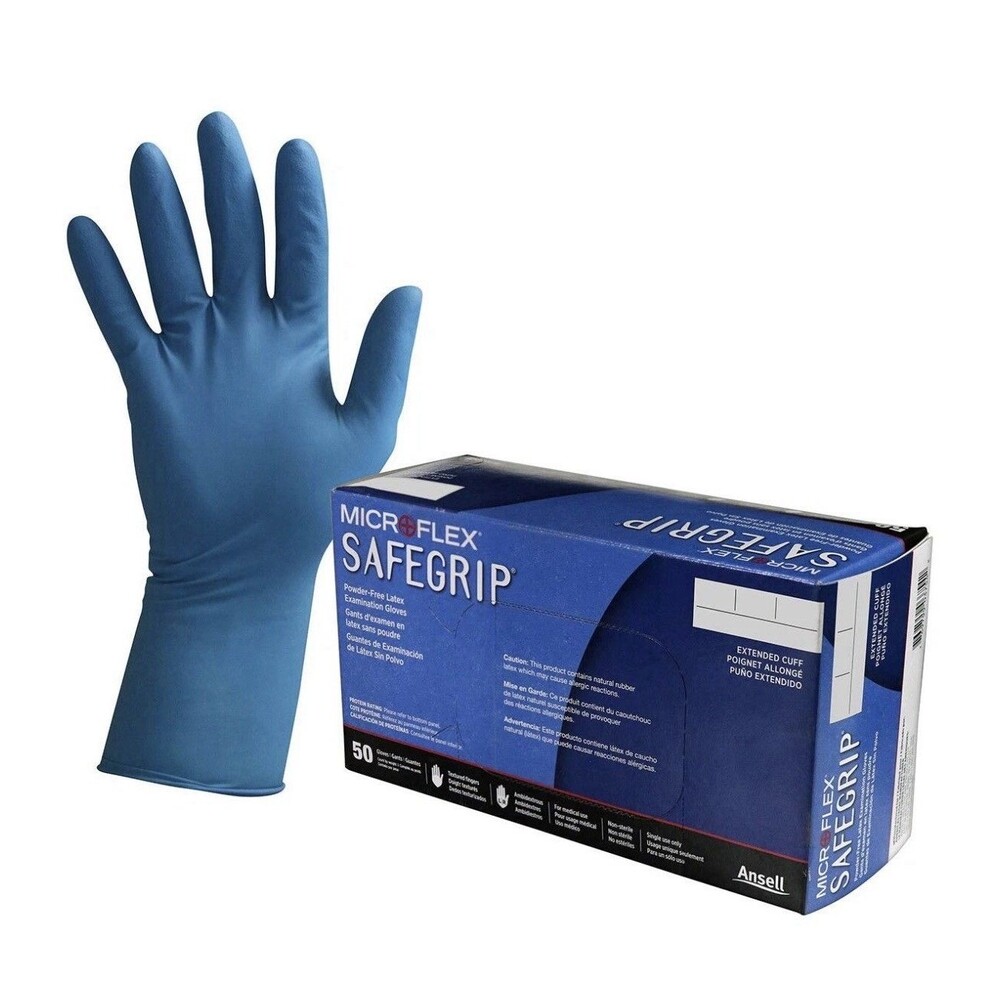 50- PK. SG-375 Disposable Powder Free Rubber Latex Gloves Automotive Healthcare